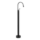 GobekUsa Black Brass Floor Standing Bathtub Faucet with Long Water Drop Design