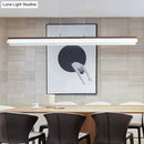 GobekUsa Sleek Coffee LED Pendant Light Fixture for Dining Room - Bend Aluminum Island Lamp