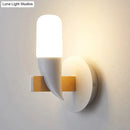 GobekUsa Modern Metal LED Bird-Like Wall Sconce in White and Wood - Bedside Lamp Fixture