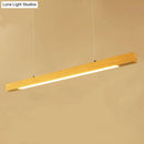 GobekUsa Natural Wood Linear Island Pendant Light - Simple Hanging Lamp