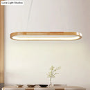 GobekUsa Modern Minimalist Wooden LED Strip Pendant Light for Restaurants