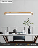 GobekUsa Modern Minimalist Wooden LED Strip Pendant Light for Restaurants
