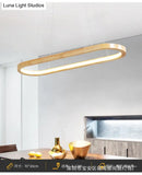 GobekUsa Modern Minimalist Wooden LED Strip Pendant Light for Restaurants