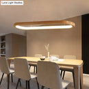 GobekUsa Modern Minimalist Wooden LED Strip Pendant Light for Restaurants