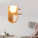 GobekUsa Modern Wooden Sconce Light with Creative Rack Design - Flush Mount Wall Lighting for 1 Bulb