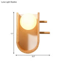 GobekUsa Modern Wooden Sconce Light with Creative Rack Design - Flush Mount Wall Lighting for 1 Bulb