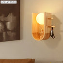 GobekUsa Modern Wooden Sconce Light with Creative Rack Design - Flush Mount Wall Lighting for 1 Bulb