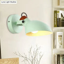 GobekUsa Adjustable Arm Macaron Green Flare Sconce Wall Mounted Light