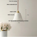 GobekUsa Ceramic LED Pendant Lamp: Adjustable Modern Hanging Light for Kitchen, Dining Room, Bar