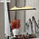 GobekUsa Modern Acrylic LED Island Light Fixture - Black, Suspended - 31.5"/39" Wide
