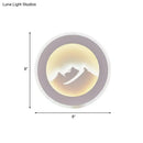 GobekUsa Modern Round LED Wall Sconce Light with Acrylic Mountaintop Pattern