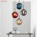 GobekUsa Glass Ball Pendant Lamp: Modern Nordic LED Lighting for Home, Restaurant, Living Room