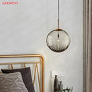 GobekUsa Glass Ball Pendant Lamp: Modern Nordic LED Lighting for Home, Restaurant, Living Room
