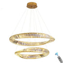 GobekUsa Crystal LED Chandelier for Home Dining Room Kitchen Gold Lustres