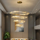 GobekUsa Crystal LED Chandelier for Home Dining Room Kitchen Gold Lustres