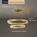 GobekUsa Crystal LED Chandelier for Home Dining Room Kitchen Gold Lustres