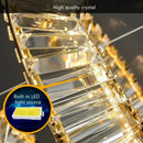 GobekUsa Crystal LED Chandelier for Home Dining Room Kitchen Gold Lustres