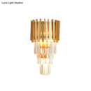 GobekUsa Modern Multi Tier Wall Lamp with Crystal Prism – Metal 4-Head Wall Light Fixture for Dining Room