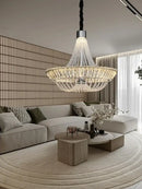 GobekUsa Crystal Ceiling Chandelier - Elegant Two-story Room Decor