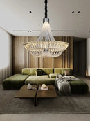 GobekUsa Crystal Ceiling Chandelier - Elegant Two-story Room Decor