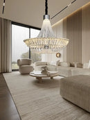 GobekUsa Crystal Ceiling Chandelier - Elegant Two-story Room Decor
