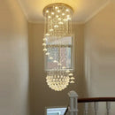 GobekUsa Crystal Hanging Chandelier Indoor Lighting Fixture for Staircase Room Decor