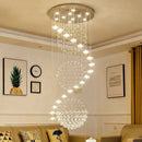 GobekUsa Crystal Hanging Loft Chandelier - Elegant Ceiling Lighting for Staircase and Room Decor