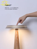 GobekUsa Ceil Solid Wood Table Lamp with Touch Switch - Modern LED Lighting