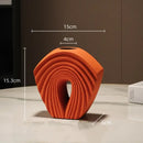 GobekUsa Geometric Folds Ceramic Flower Vase - Home Decor Handicrafts
