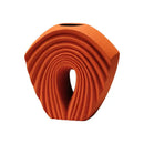 GobekUsa Geometric Folds Ceramic Flower Vase - Home Decor Handicrafts