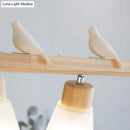 GobekUsa Modern Natural Wood Rectangle Island Pendant Light