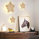 GobekUsa Modern Wood Star LED Wall Sconce - Stylish Contemporary Living Room Lighting