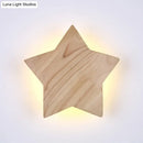 GobekUsa Modern Wood Star LED Wall Sconce - Stylish Contemporary Living Room Lighting
