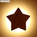 GobekUsa Modern Wood Star LED Wall Sconce - Stylish Contemporary Living Room Lighting
