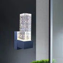 GobekUsa Modern LED Crystal Wall Sconce Light Fixture for Bedrooms - Clear Bubble Design in Warm/White Light
