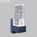 GobekUsa Modern LED Crystal Wall Sconce Light Fixture for Bedrooms - Clear Bubble Design in Warm/White Light