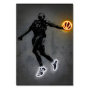 GobekUsa Modern Neon Sports Star Wall Art Print