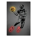 GobekUsa "Modern Neon Sports Stars Wall Art Poster"