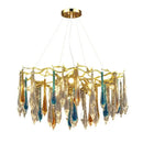 GobekUsa Bird's Nest Crystal LED Chandelier: Modern Bubble Pendant Light for Living Room & Bedroom.