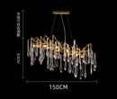 GobekUsa Bird's Nest Crystal LED Chandelier: Modern Bubble Pendant Light for Living Room & Bedroom.