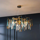 GobekUsa Bird's Nest Crystal LED Chandelier: Modern Bubble Pendant Light for Living Room & Bedroom.