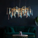 GobekUsa Bird's Nest Crystal LED Chandelier: Modern Bubble Pendant Light for Living Room & Bedroom.