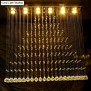 GobekUsa Contemporary Crystal Ball Cascade Flush Ceiling Light - 6 Lights, Nickel Finish