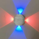 GobekUsa LED Beer Pub Wall Sconce: Modern Nickel Finish Fixture w/ Aluminum Hexagon Shade, Colorful Light Options