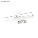 GobekUsa Stylish Integrated LED Nickel Finish Wall Vanity Lamp – Warm/White Light, Acrylic Rectangular Design – 16.5"/20.5" W