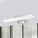 GobekUsa Stylish Integrated LED Nickel Finish Wall Vanity Lamp – Warm/White Light, Acrylic Rectangular Design – 16.5"/20.5" W