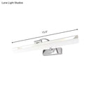 GobekUsa Stylish Integrated LED Nickel Finish Wall Vanity Lamp – Warm/White Light, Acrylic Rectangular Design – 16.5"/20.5" W