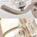 GobekUsa Modern Nickle Finish Wall Sconce Light with Conic Fabric Shade - Ideal for Hallway