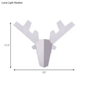 GobekUsa Modern Nordic Antler Sconce Light, Grey/Pink Metal Wall Mount Fixture, 11"/15" Wide