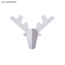 GobekUsa Modern Nordic Antler Sconce Light, Grey/Pink Metal Wall Mount Fixture, 11"/15" Wide